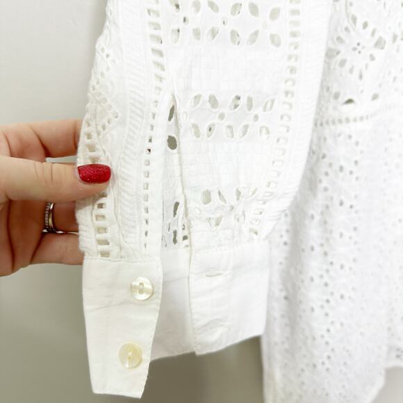 Spell & the Gypsy Collective Lottie Eyelet Oversized Shirt XS NEW - Picture 5 of 9